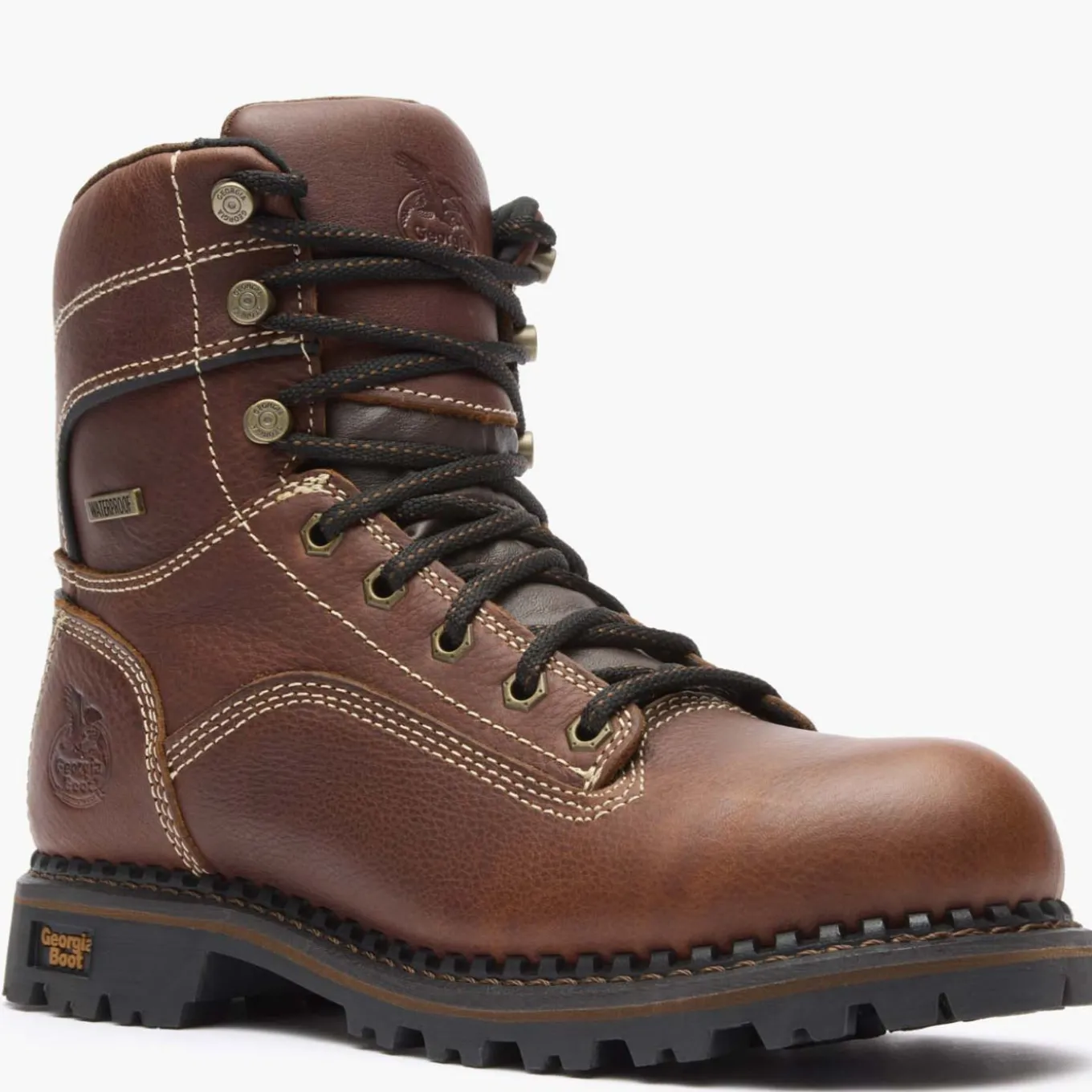 Georgia Boot AMP LT Logger Women's Alloy Toe Waterproof Low Heel Logger Boot