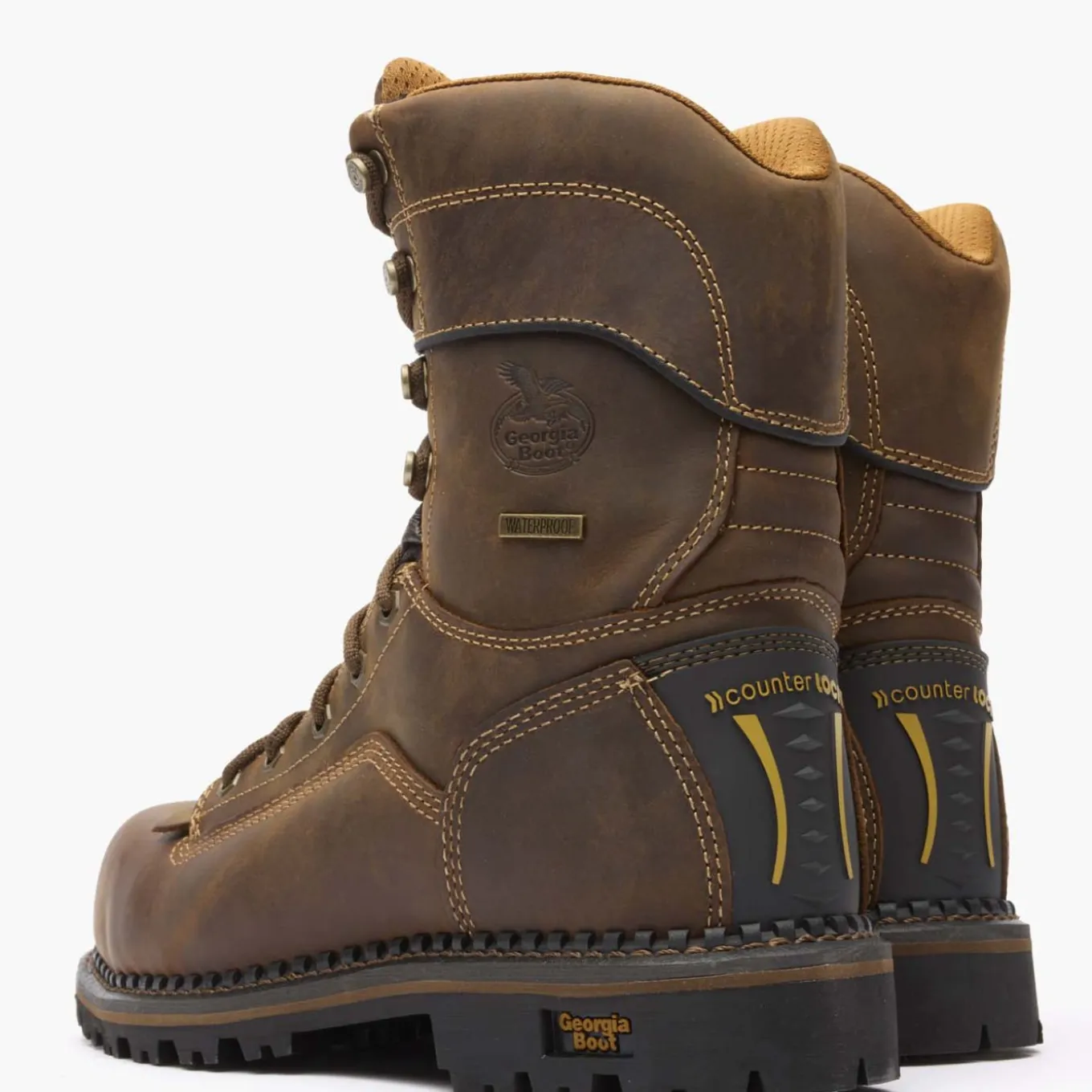 Georgia Boot AMP LT Low Heel Logger Composite Toe Waterproof Work Boot