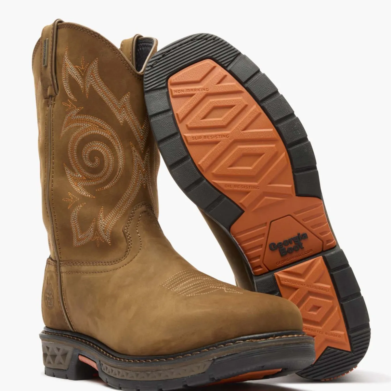 Georgia Boot Carbo-Tec LT Steel Toe Waterproof Pull On Work Boot