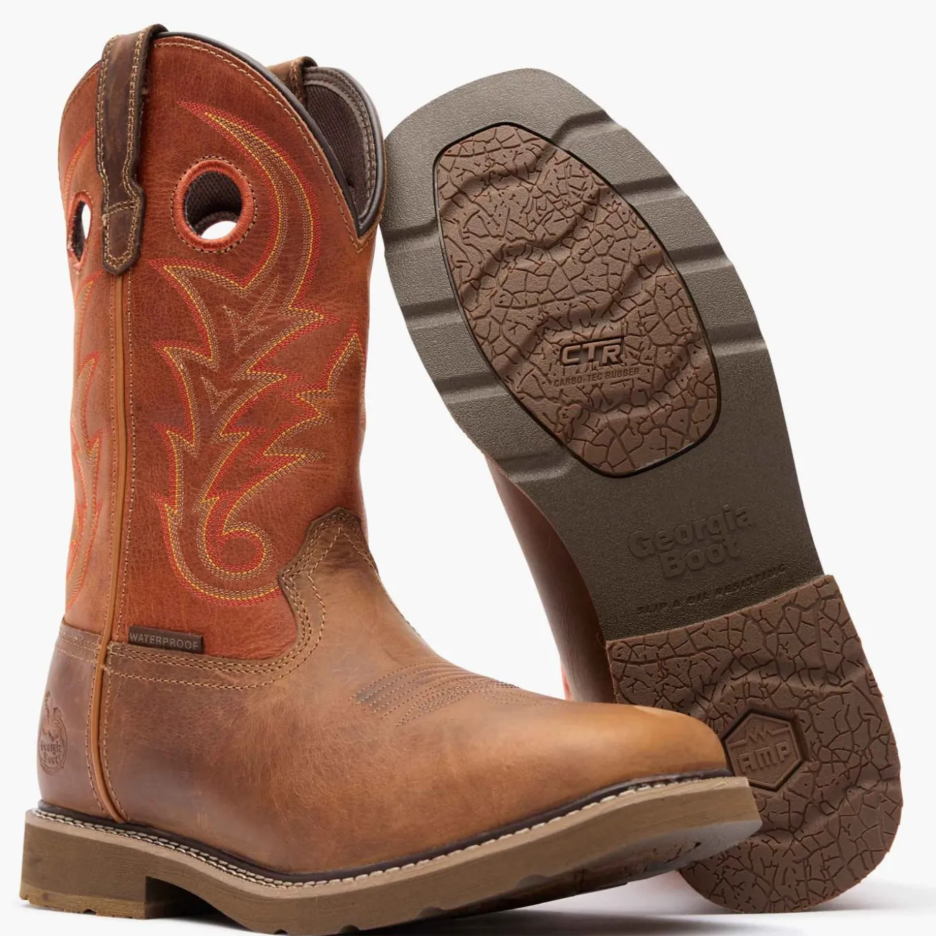 Georgia Boot Core 37 Western 11" Waterproof Pull-On Work Boot