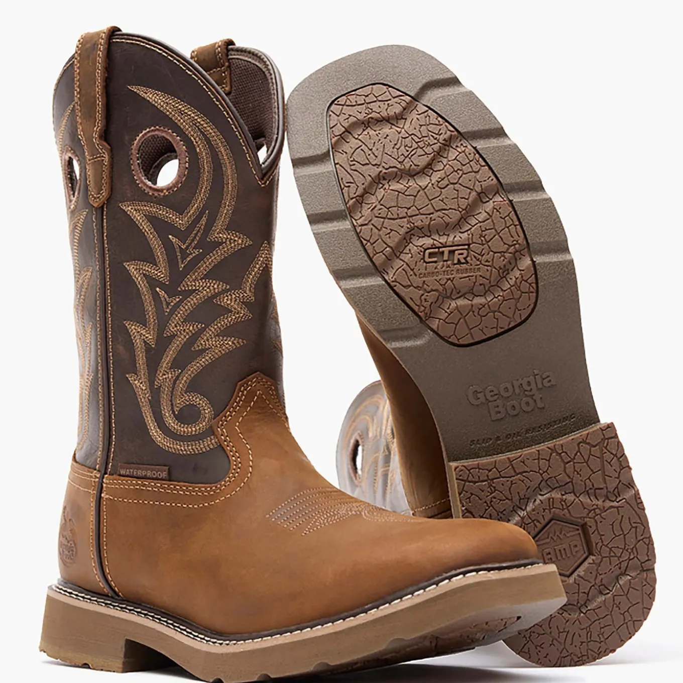 Georgia Boot Core 37 Western 11" Waterproof Pull-On Work Boot