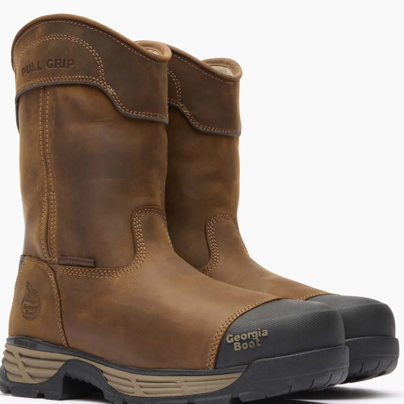 Georgia Boot Durablend Edge 10" Waterproof Alloy Toe Pull On Work Boot