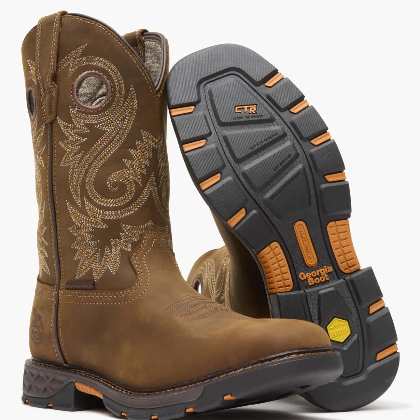 Georgia Boot Men's Carbo-Tec FLX Waterproof Pull-On Work Boot