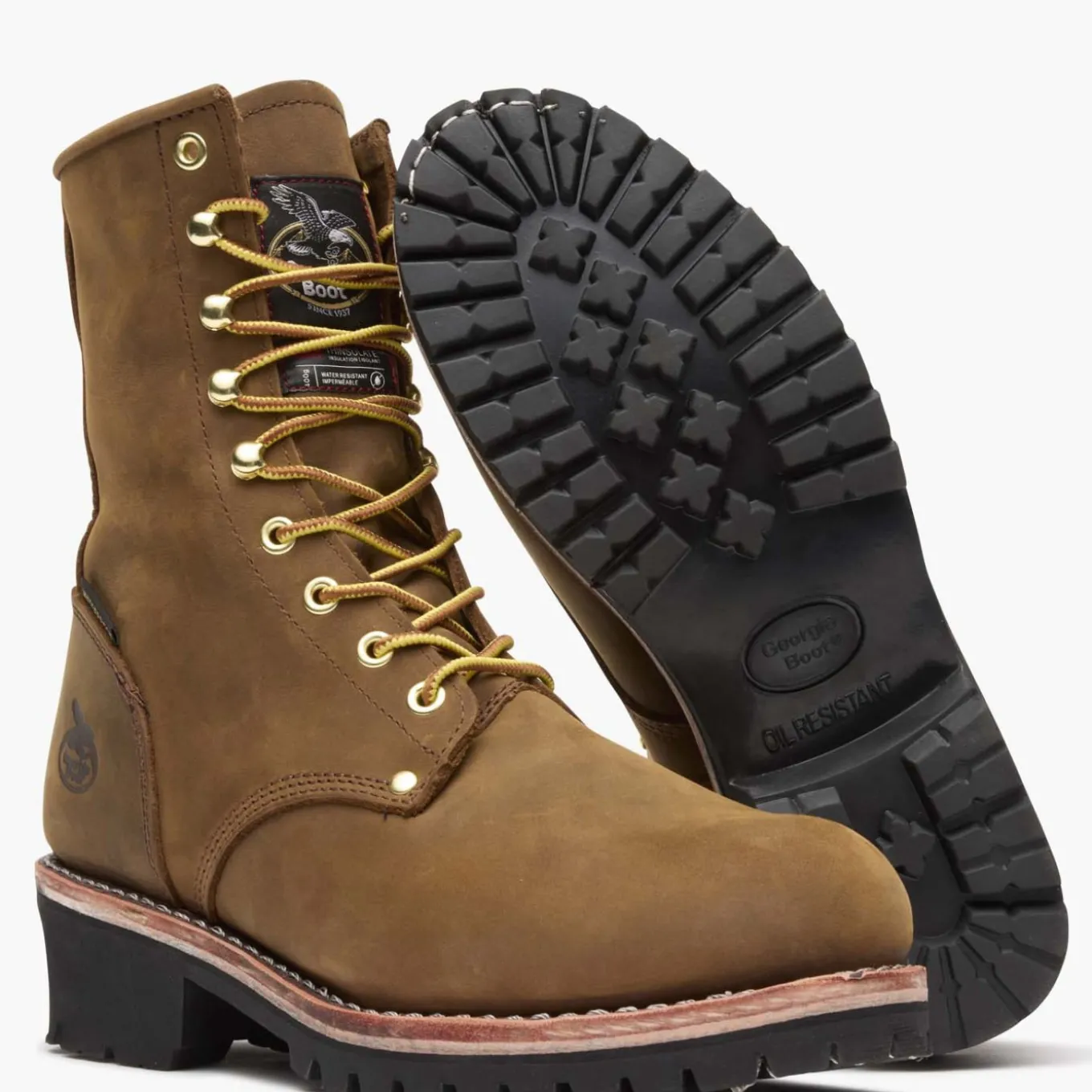 Georgia Boot Steel Toe Waterproof 400G Insulated Logger Work Boot