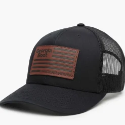 Georgia Boot Unisex Leather Patch Trucker Hat