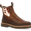 Georgia Boot Women's Cow Print Chelsea Romeo Shoe