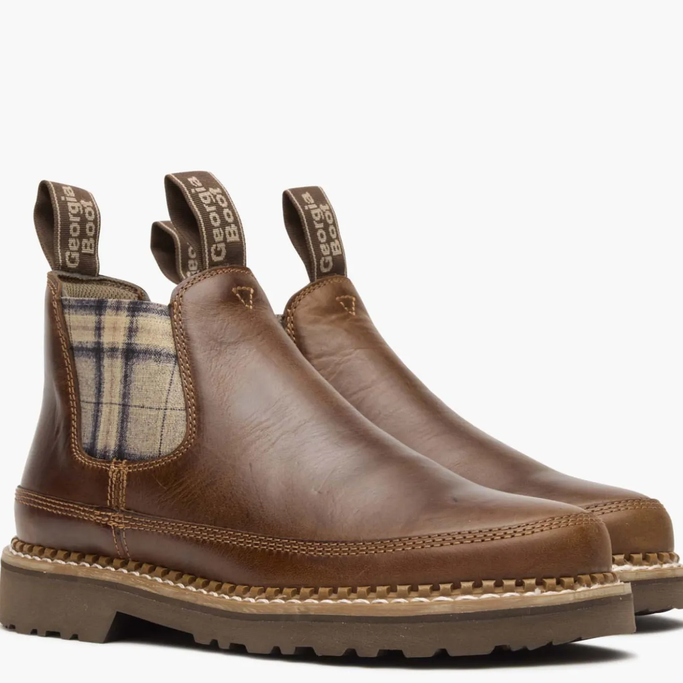 Georgia Boot Women's Plaid Chelsea Romeo Shoe